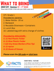 Class supplies Welcome Packets - CP / Grade 1 - 