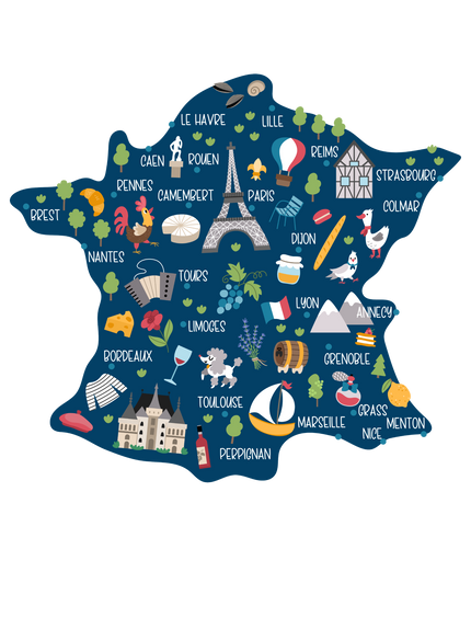 Paris Map Sticker