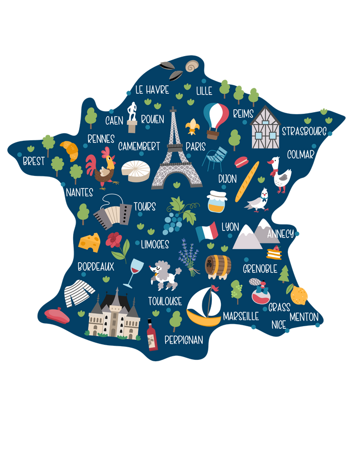 Paris Map Sticker - KOULEURS