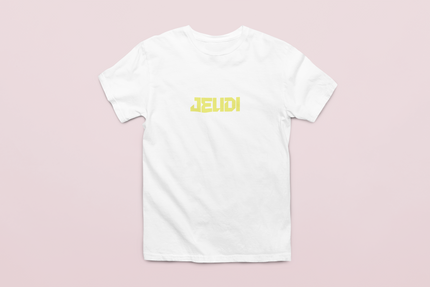 Women Jeudi (Thursday) White Unisex T-Shirt