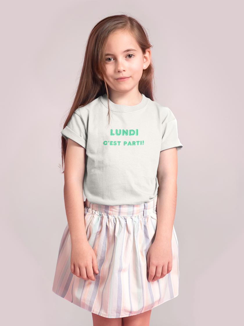 Natural Heather Youth T-Shirt - LUNDI C’EST PARTI! - KOULEURS