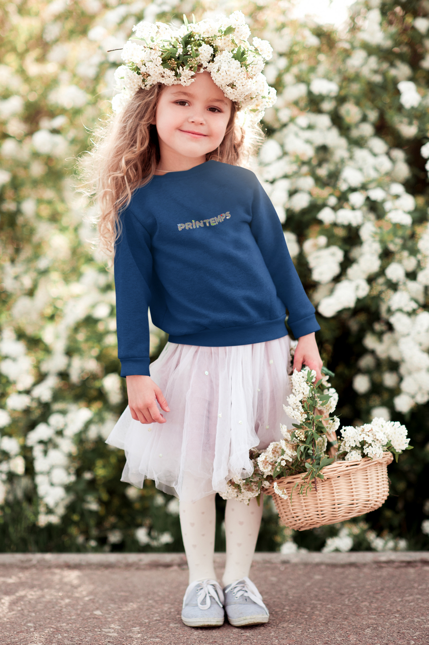 Toddler Navy Blue Sweatshirt -Printemps Paris - KOULEURS