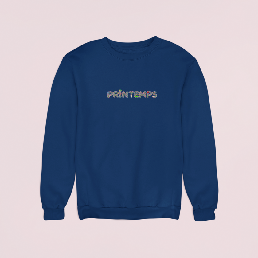 Toddler Navy Blue Sweatshirt -Printemps Paris - KOULEURS