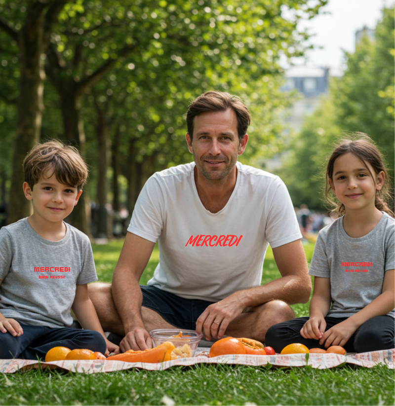 tshirt mercredi bien reussi wednesday semaine family picnic