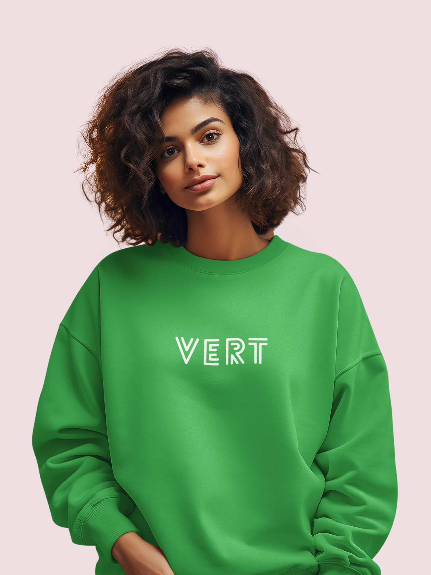 UNISEX Green Sweatshirt – Effortless French-Inspired Style