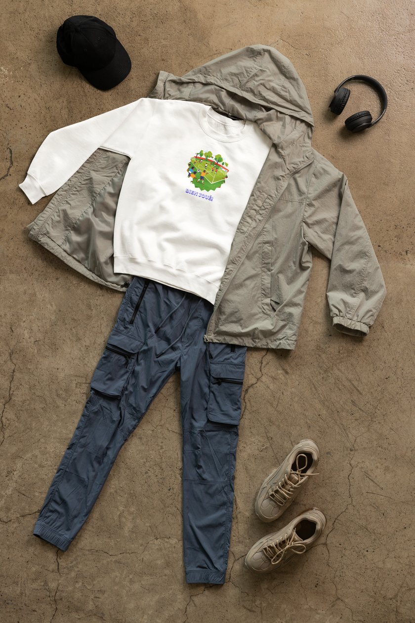 Unisex Kids Soccer Sweatshirt, French football Bien Joué Pullover for Boys Girls, Motivational  Cute Sports Sweatshirt gift for Youth - KOULEURS