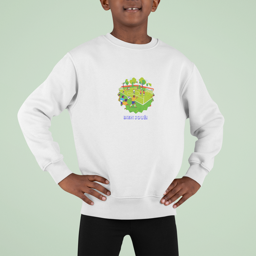 Unisex Kids Soccer Sweatshirt, French football Bien Joué Pullover for Boys Girls, Motivational  Cute Sports Sweatshirt gift for Youth - KOULEURS