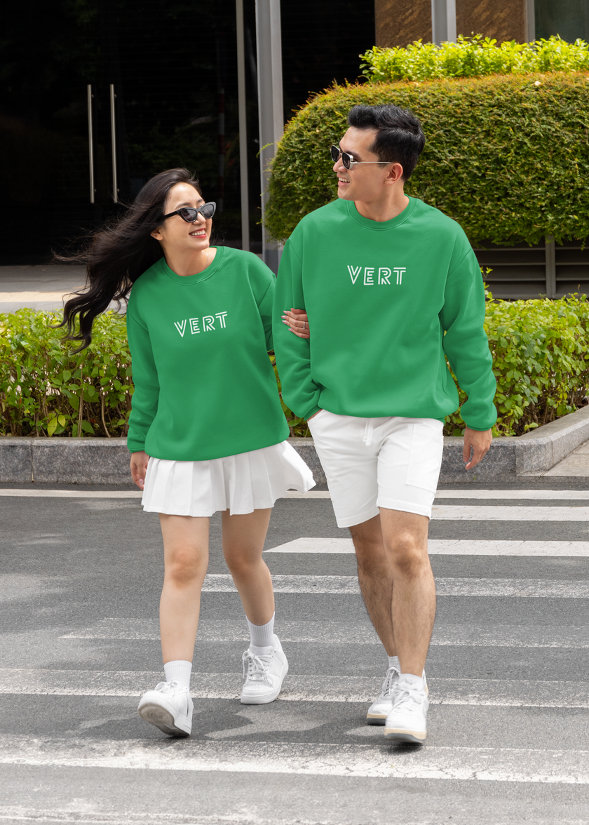 UNISEX Green Sweatshirt – Effortless French-Inspired Style - KOULEURS