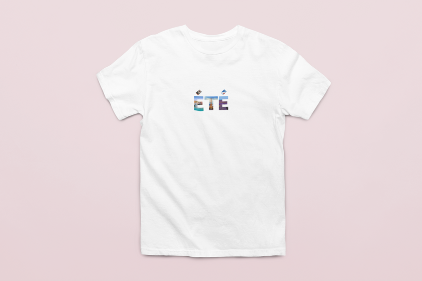 Close-up of KOULEURS cotton t-shirt in white