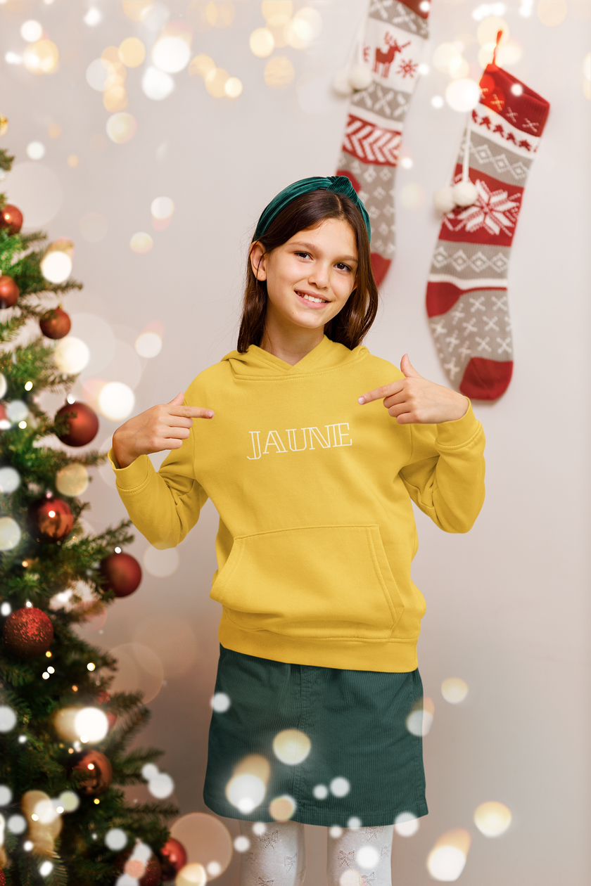 Youth Yellow Hoodie Sweatshirt JAUNE Unisex - KOULEURS