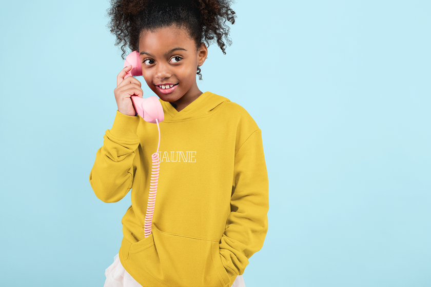 Youth Yellow Hoodie Sweatshirt JAUNE Unisex - KOULEURS