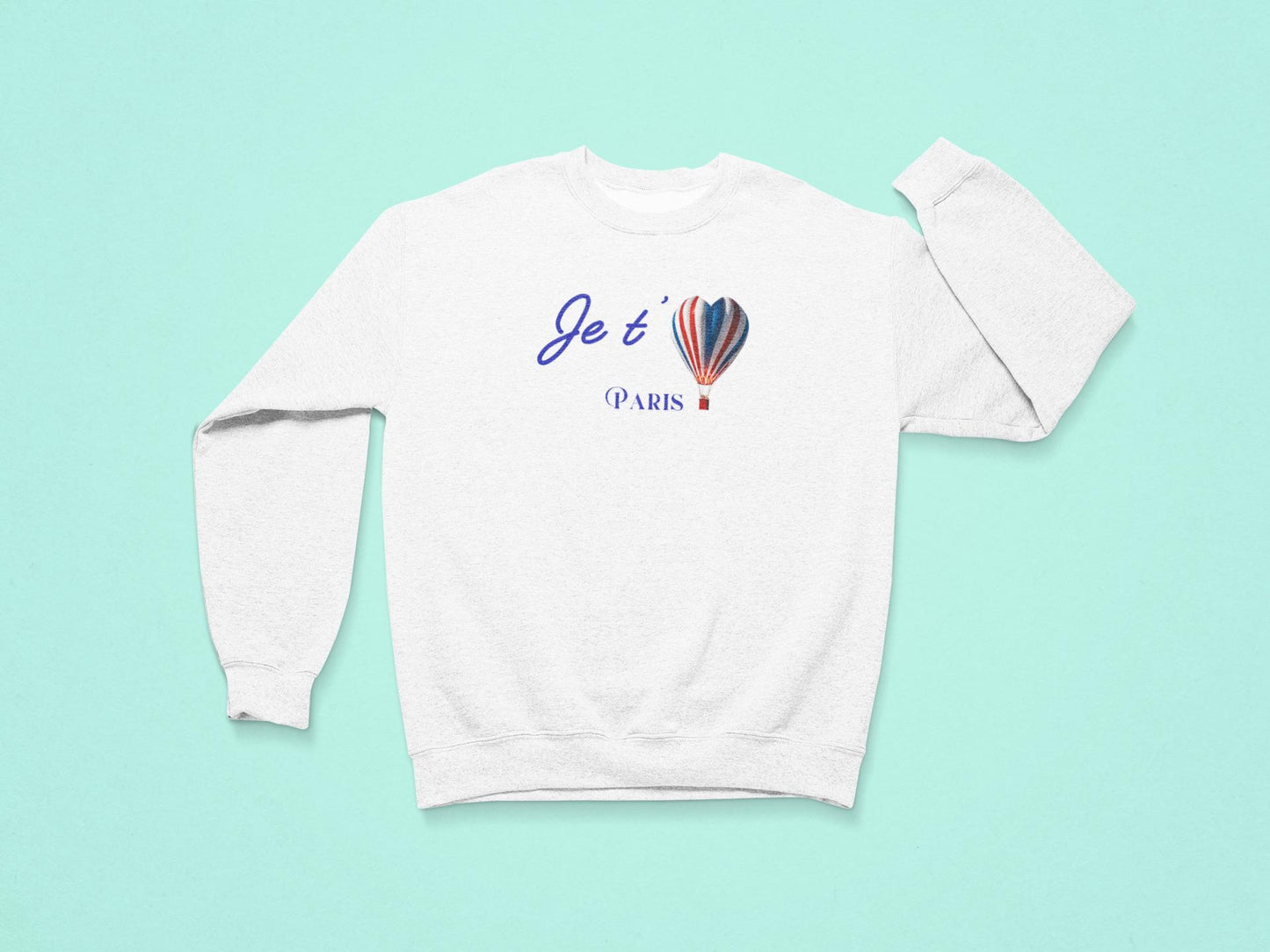 Je t'aime Paris sweatshirt for boys girls Cute French shirt gift for boys girls unisex top for birthday white top for school and holidays