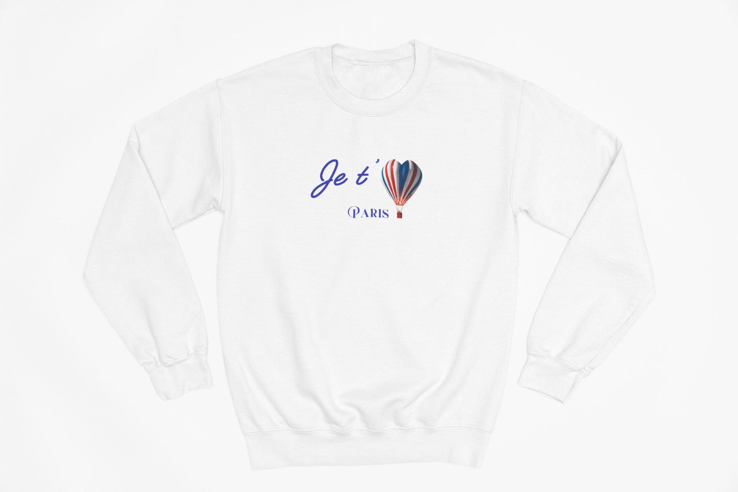 Je t'aime Paris sweatshirt for boys girls Cute French shirt gift for boys girls unisex top for birthday white top for school and holidays