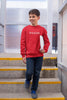 Red Sweatshirt ROUGE, French Word Sweatshirt for Boys Girls, Unisex Toddler pullover, Cute French Kids Clothing Gift for holidays and school