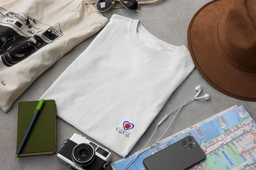 Men’s White Sweatshirt – French “PAPA” Design with Eiffel Tower - KOULEURS