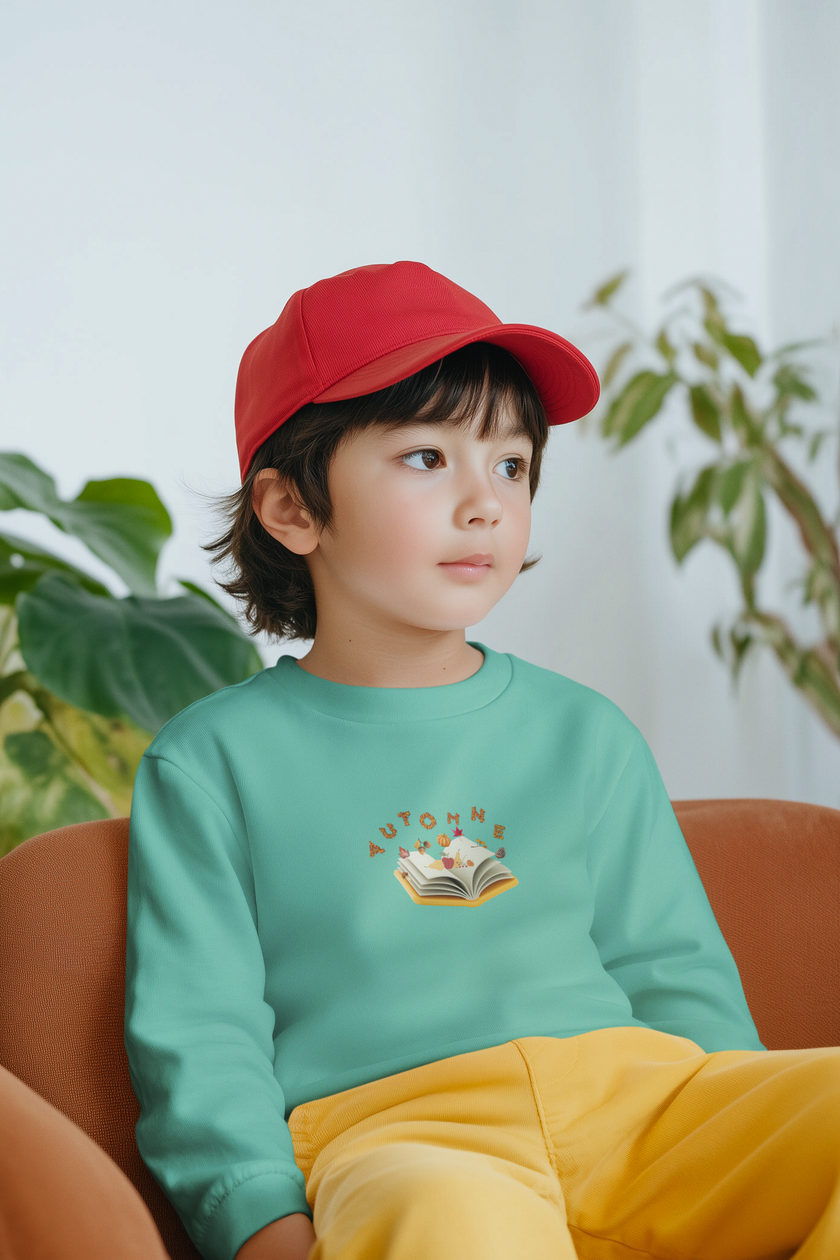 Kouleurs Toddler Fleece Sweatshirt – Saltwater Green “Automne”